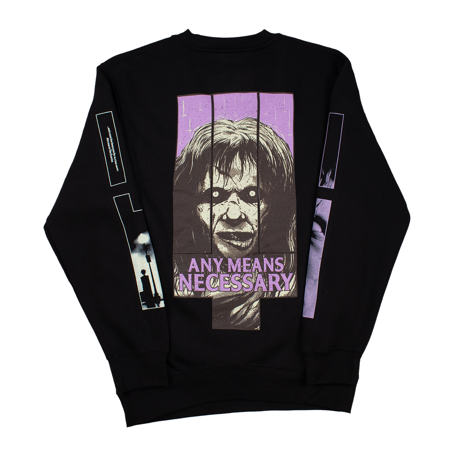 any means necessary shawn coss exorcist crewneck sweatshirt black back