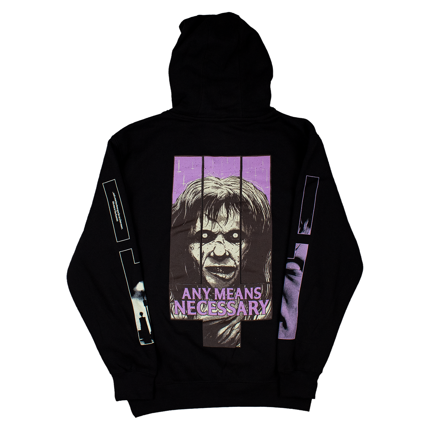 any means necessary shawn coss exorcist pullover hoodie black back