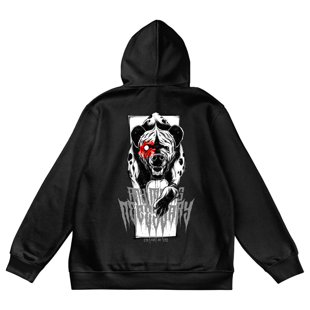 any means necessary shawn coss eye for an eye pullover hoodie black back