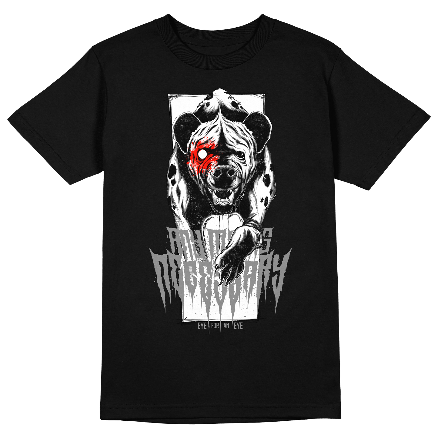 any means necessary shawn coss eye for an eye t shirt black