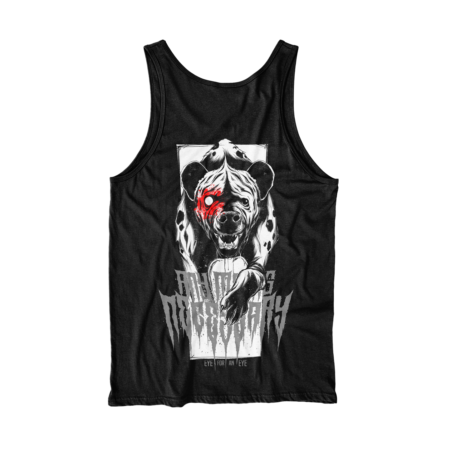 any means necessary shawn coss eye for an eye tank top black back