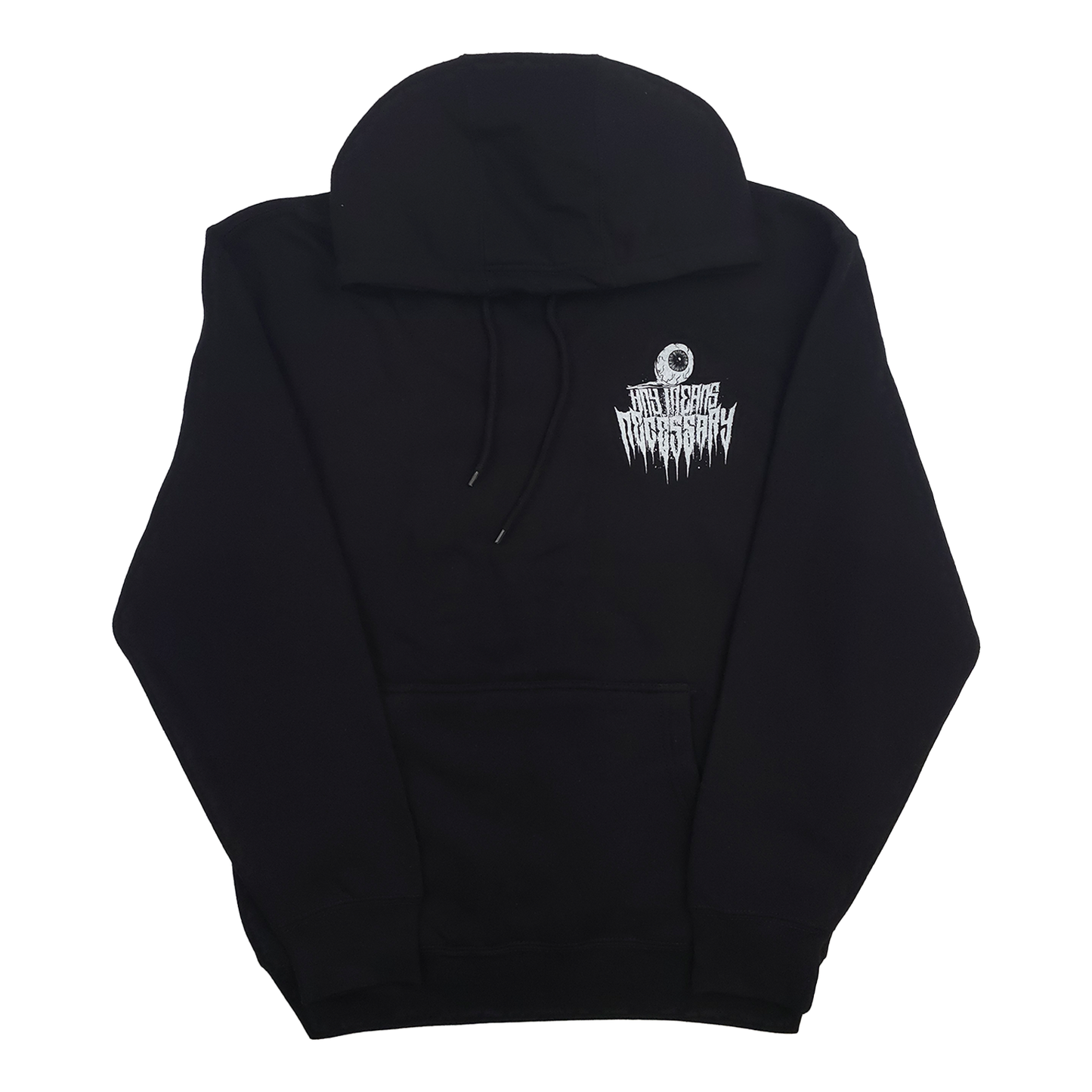 any means necessary shawn coss eye for an eye pullover hoodie black front