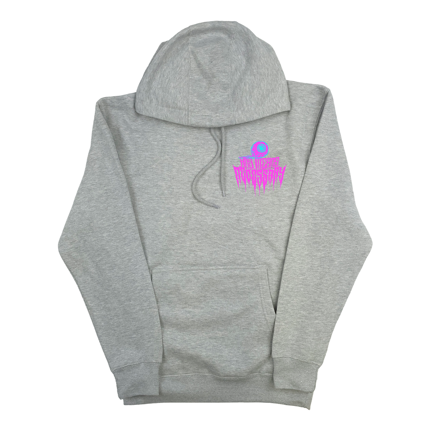 any means necessary shawn coss eye for an eye pullover hoodie heather grey front