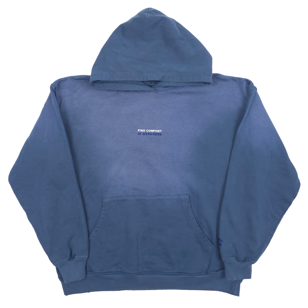 any means necessary shawn coss find comfort in darkness pullover hoodie potassium blue