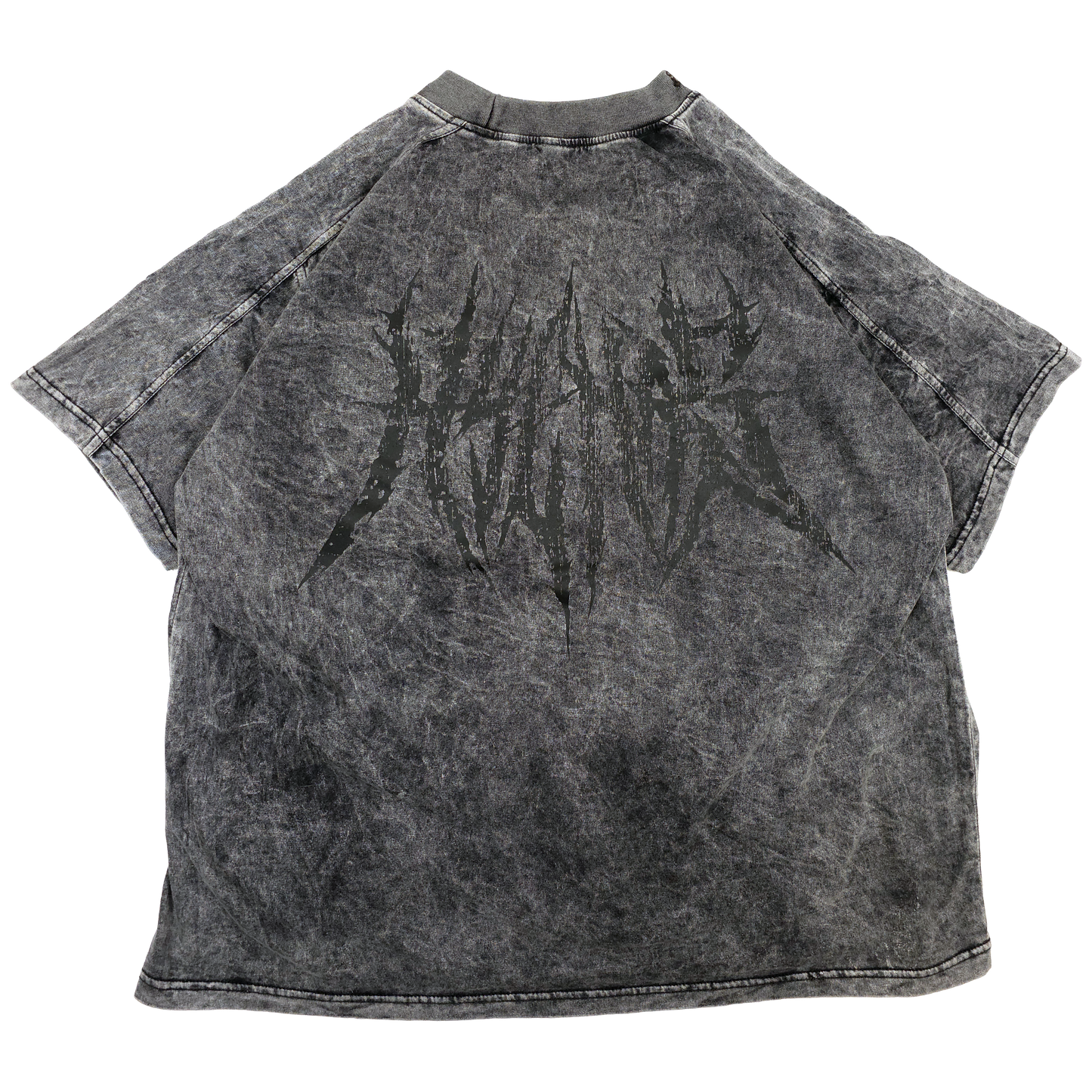 any means necessary shawn coss halo t shirt acid wash black Back