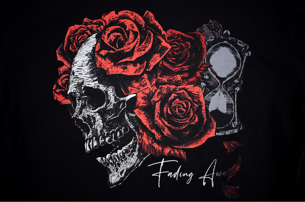 
                      
                        any means necessary shawn coss fading away t shirt black back up close
                      
                    