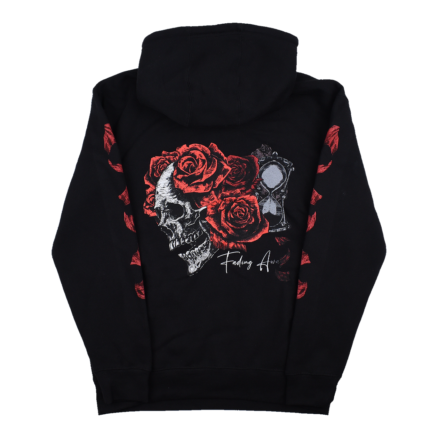 any means necessary shawn coss fading away pullover hoodie black back
