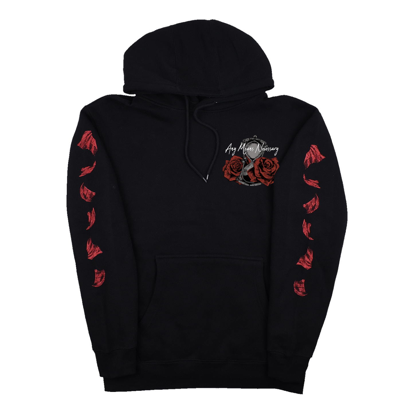 any means necessary shawn coss fading away pullover hoodie black front