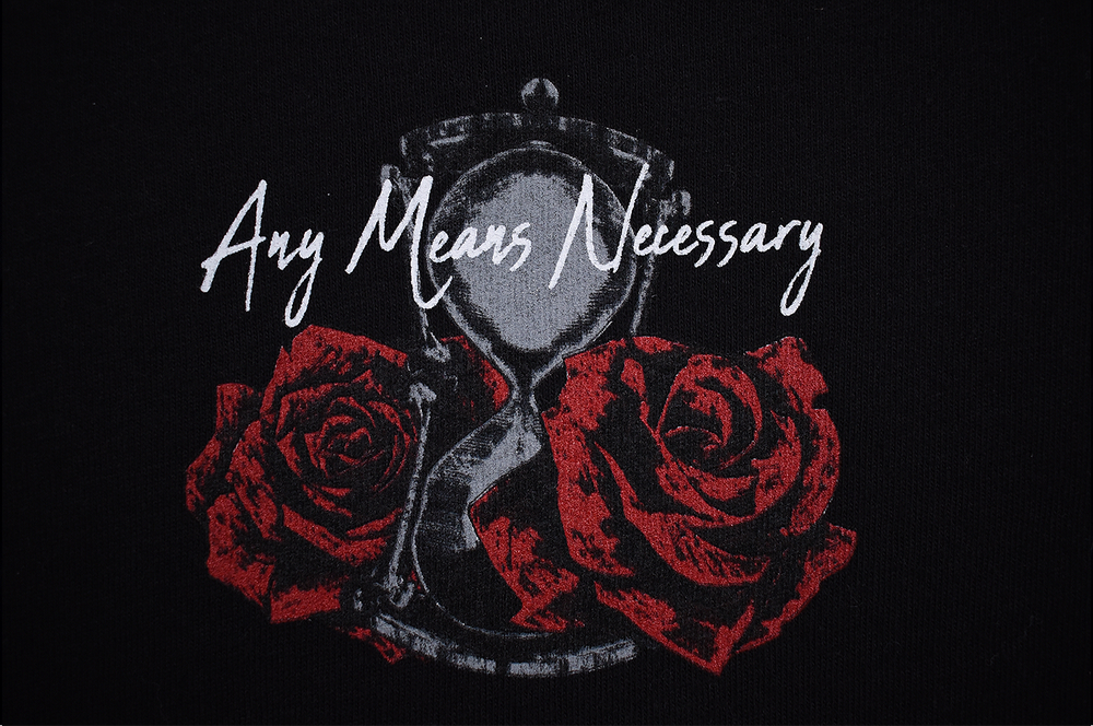 
                      
                        any means necessary shawn coss fading away long sleeve t shirt black front up close
                      
                    