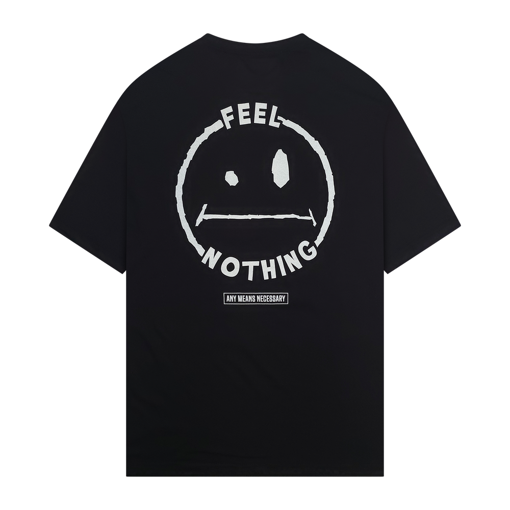 any means necessary shawn coss feel nothing t shirt black back