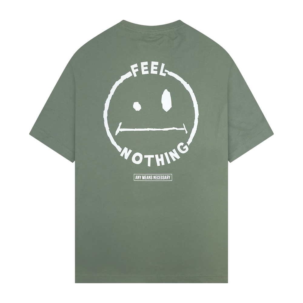 
                      
                        any means necessary shawn coss feel nothing t shirt green artichoke back
                      
                    