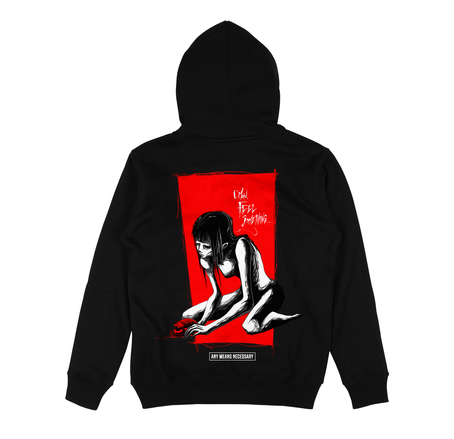 any means necessary shawn coss feel something pullover hoodie back