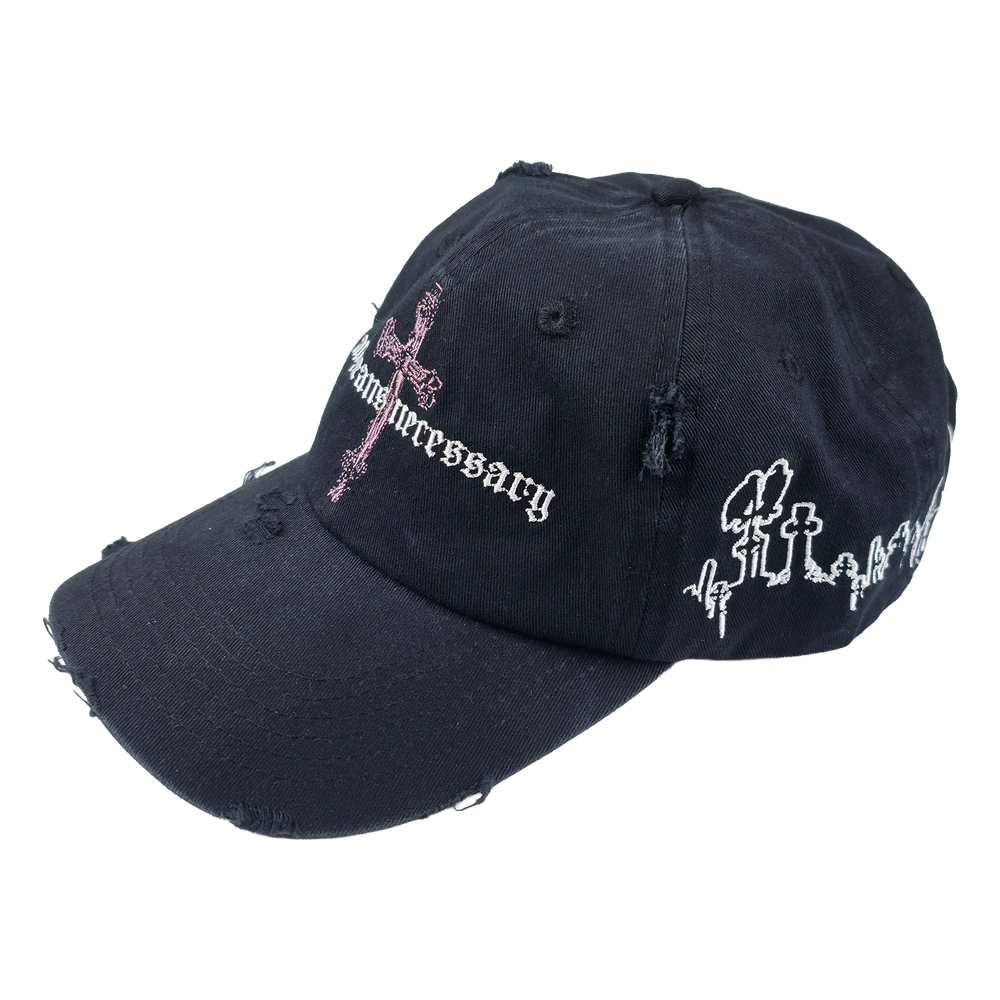 any means necessary shawn coss forsaken dad hat black front side