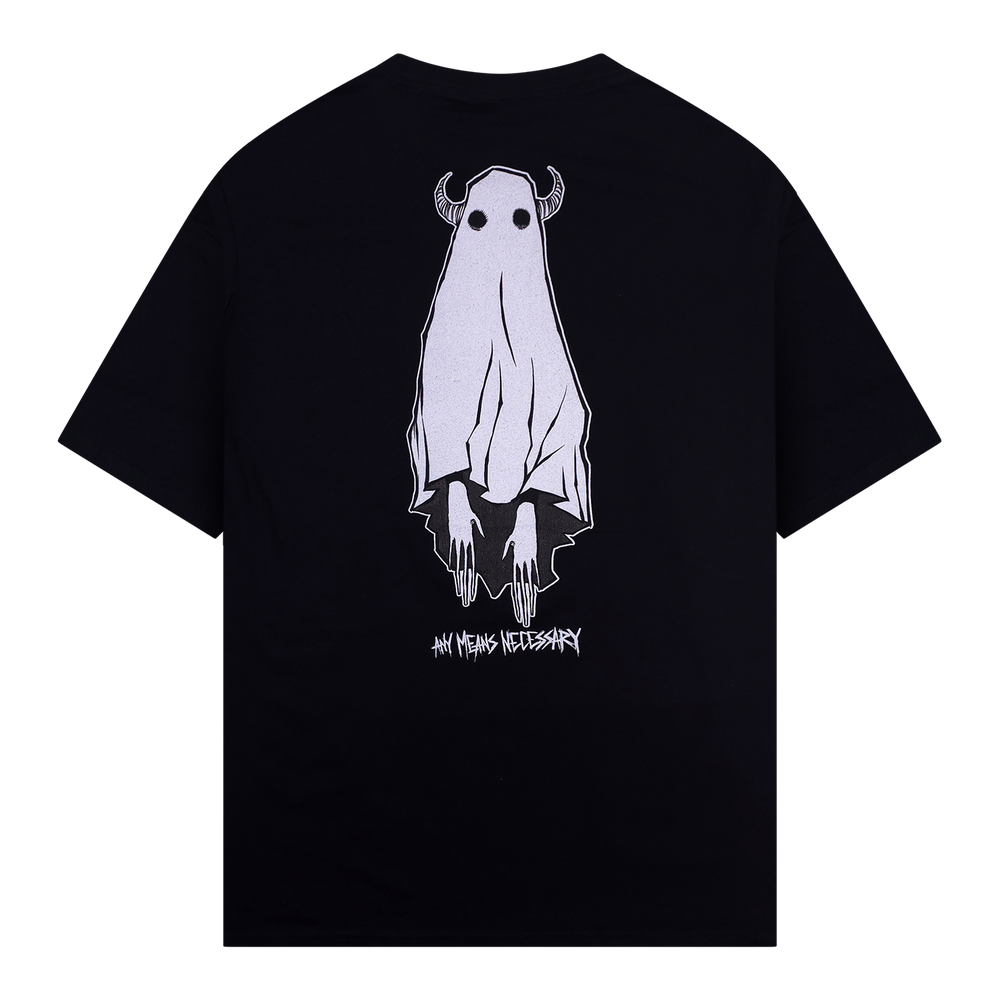 
                      
                        any means necessary shawn coss let me be the ghost that haunts you ghost boy t shirt black back
                      
                    