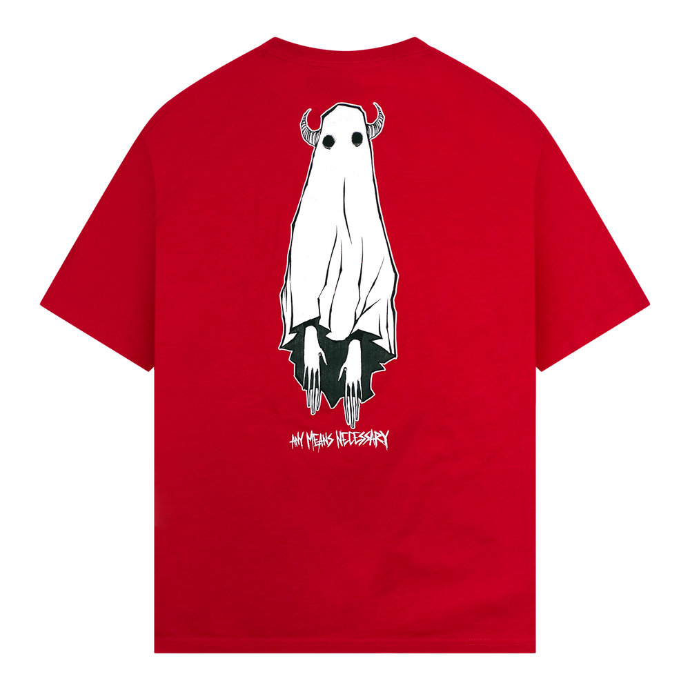 
                      
                        any means necessary shawn coss let me be the ghost that haunts you ghost boy t shirt red back
                      
                    