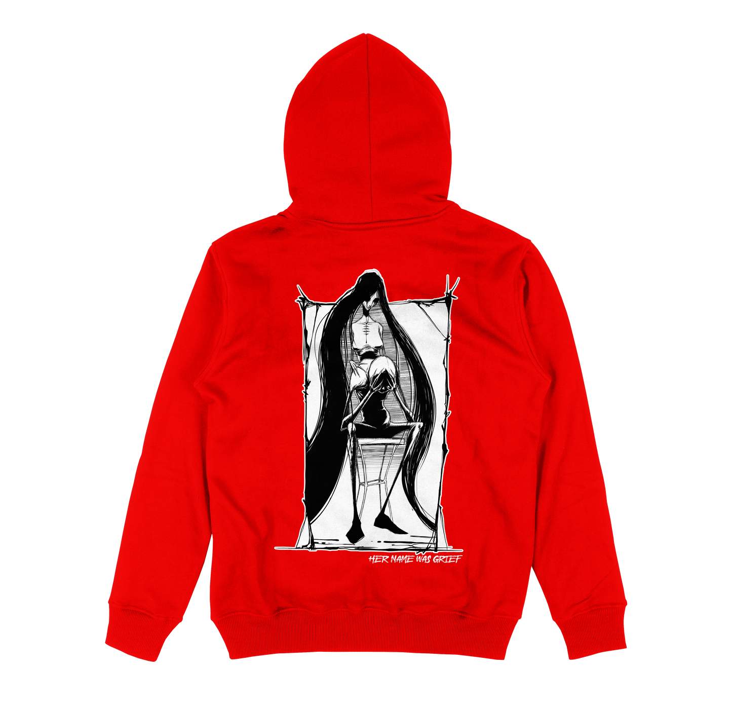 any means necessary shawn coss grief pullover hoodie red back