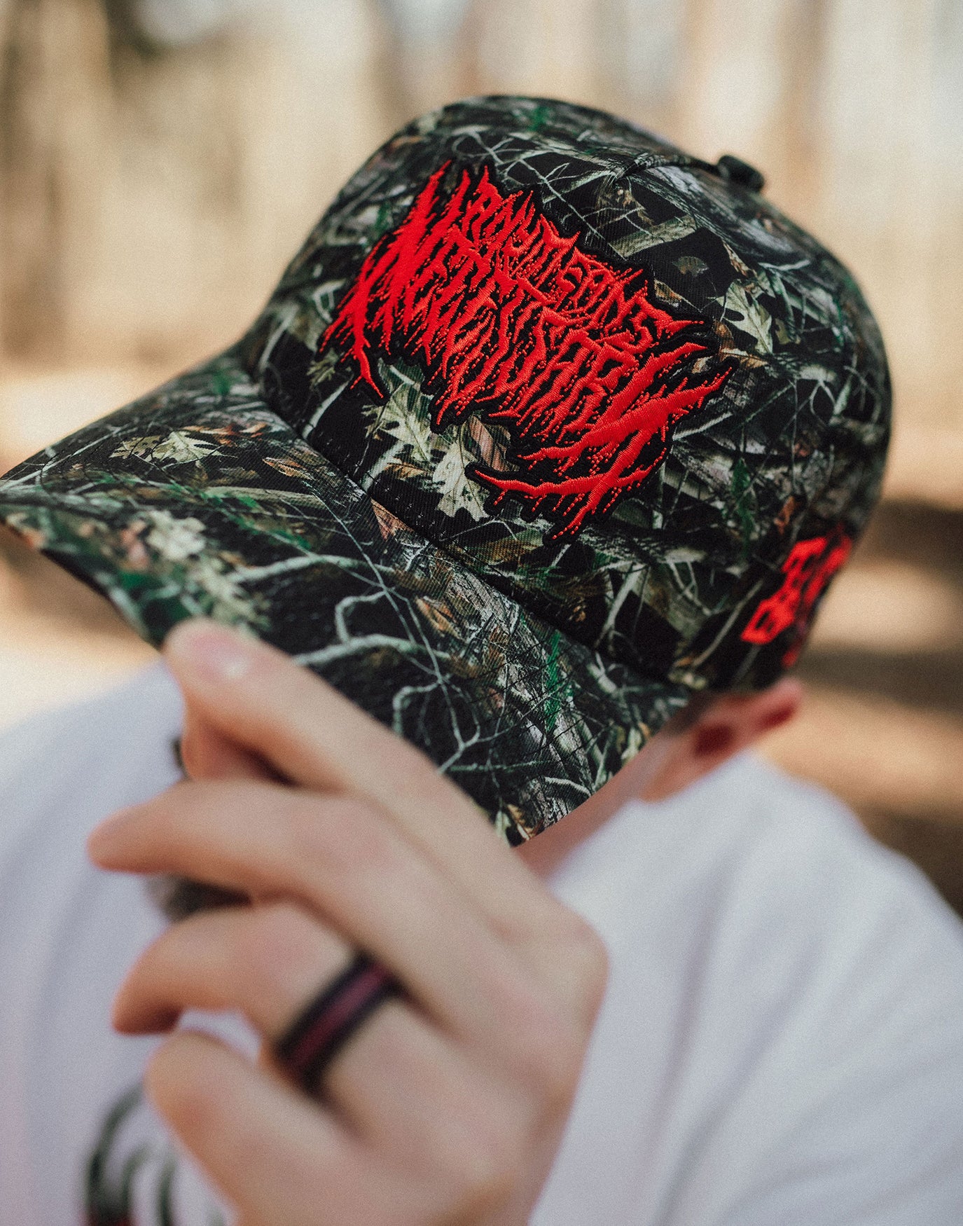 Hardcore Hat Camo – Any Means Necessary Clothing