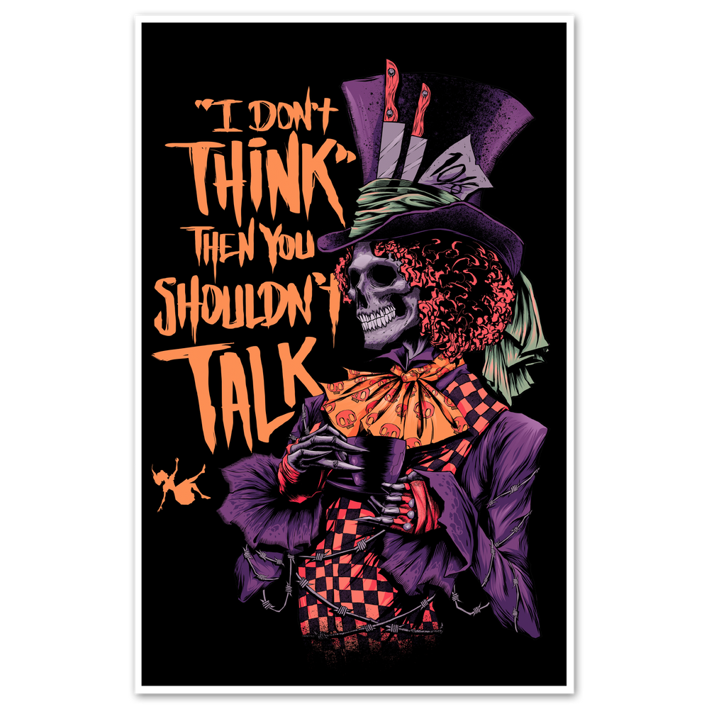 any means necessary shawn coss mad hatter alice in wonderland 11x17 print poster