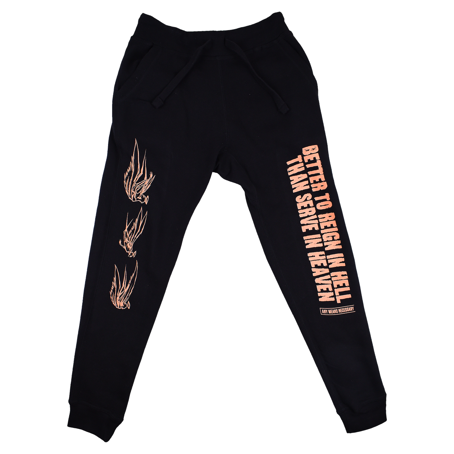 any means necessary shawn coss hel sweat pants joggers black