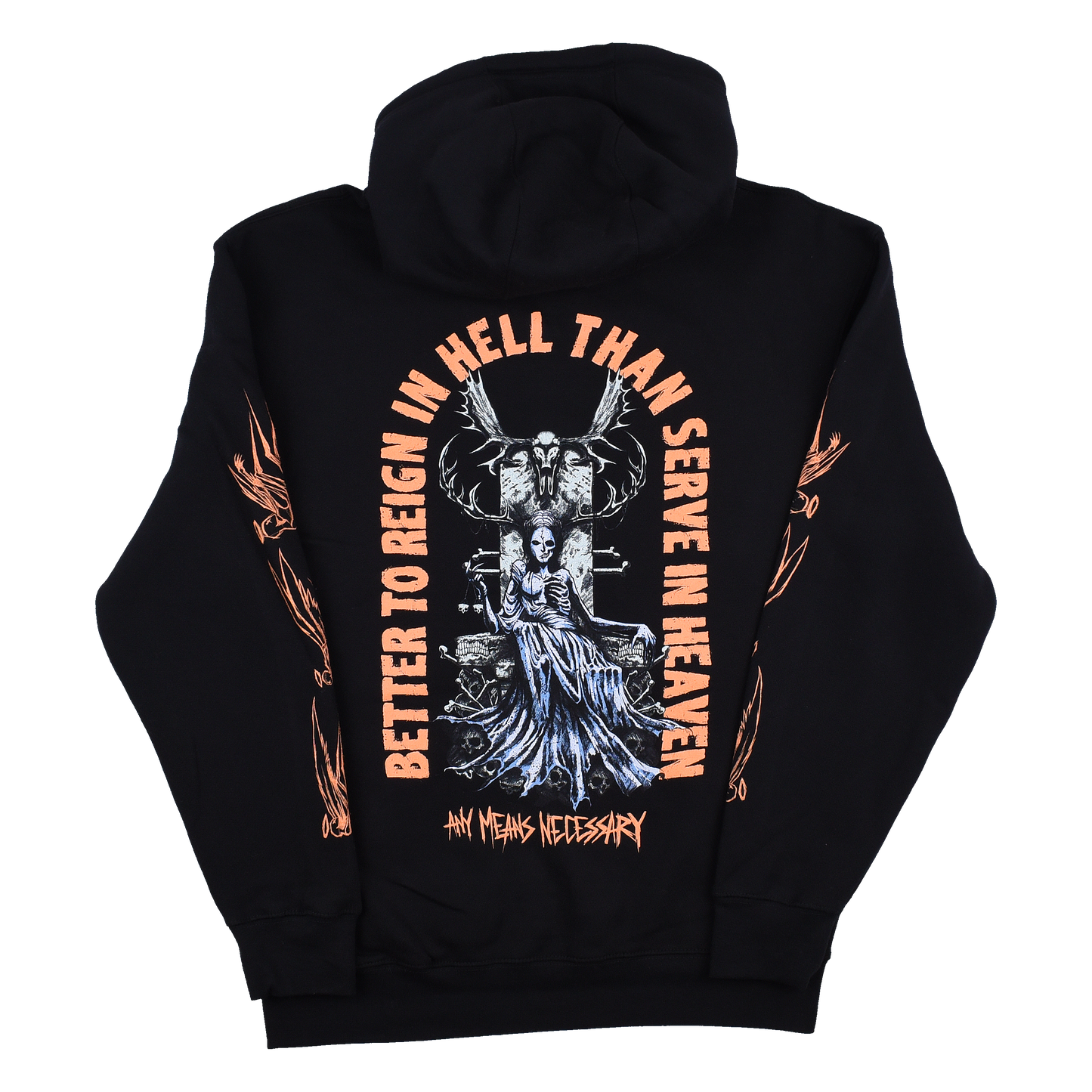 any means necessary shawn coss hel pullover hoodie black back