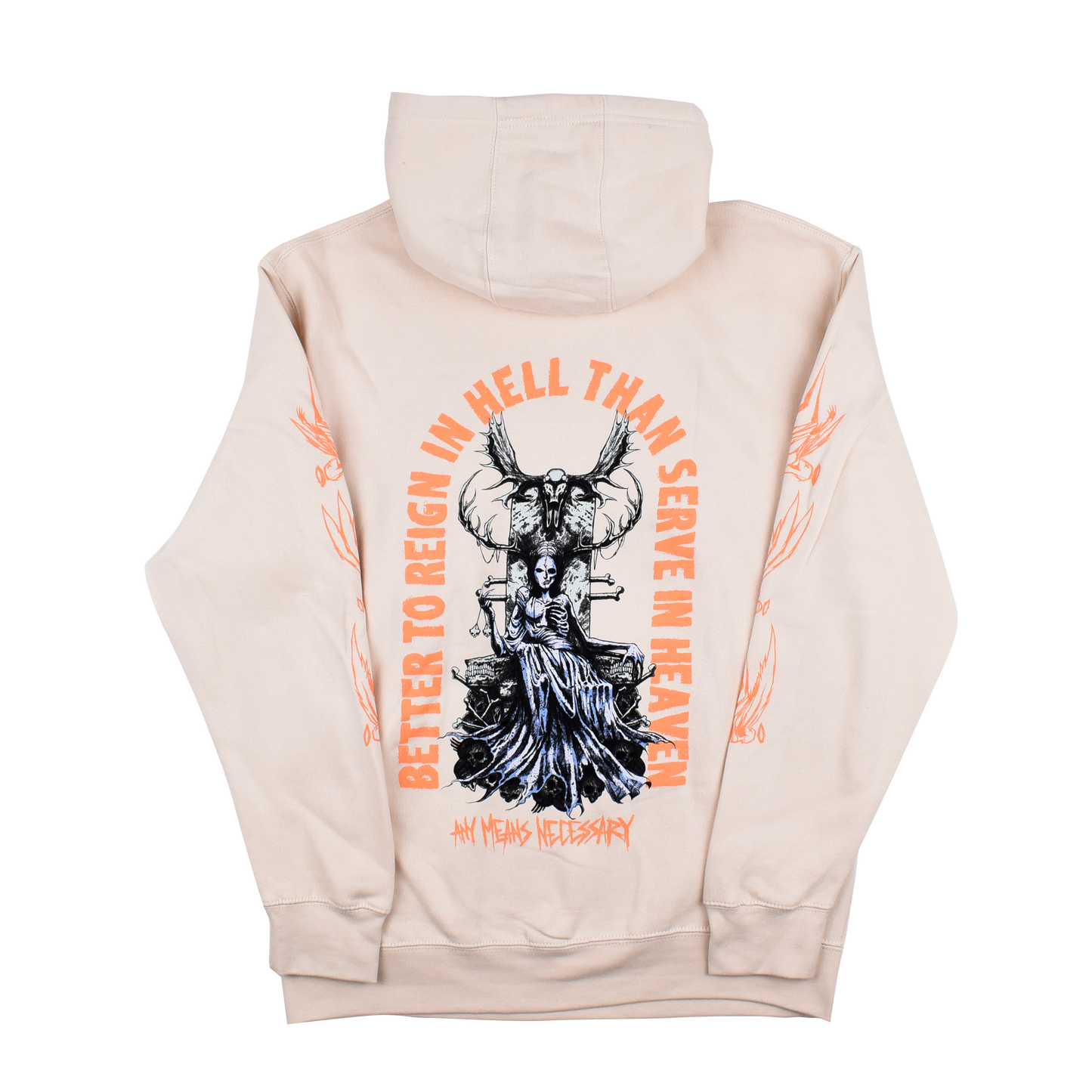 any means necessary shawn coss hel pullover hoodie sandshell back