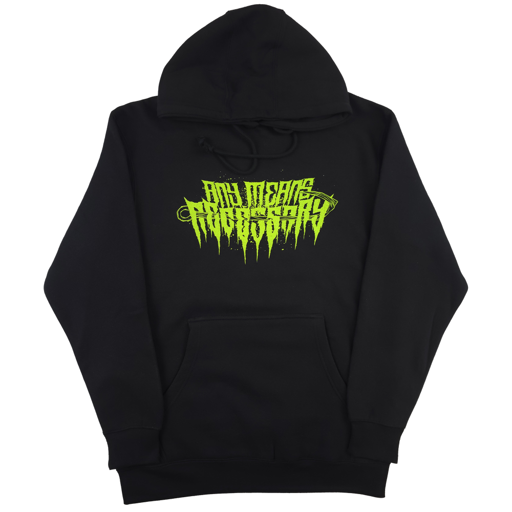 any means necessary shawn coss hooks pullover hoodie black front