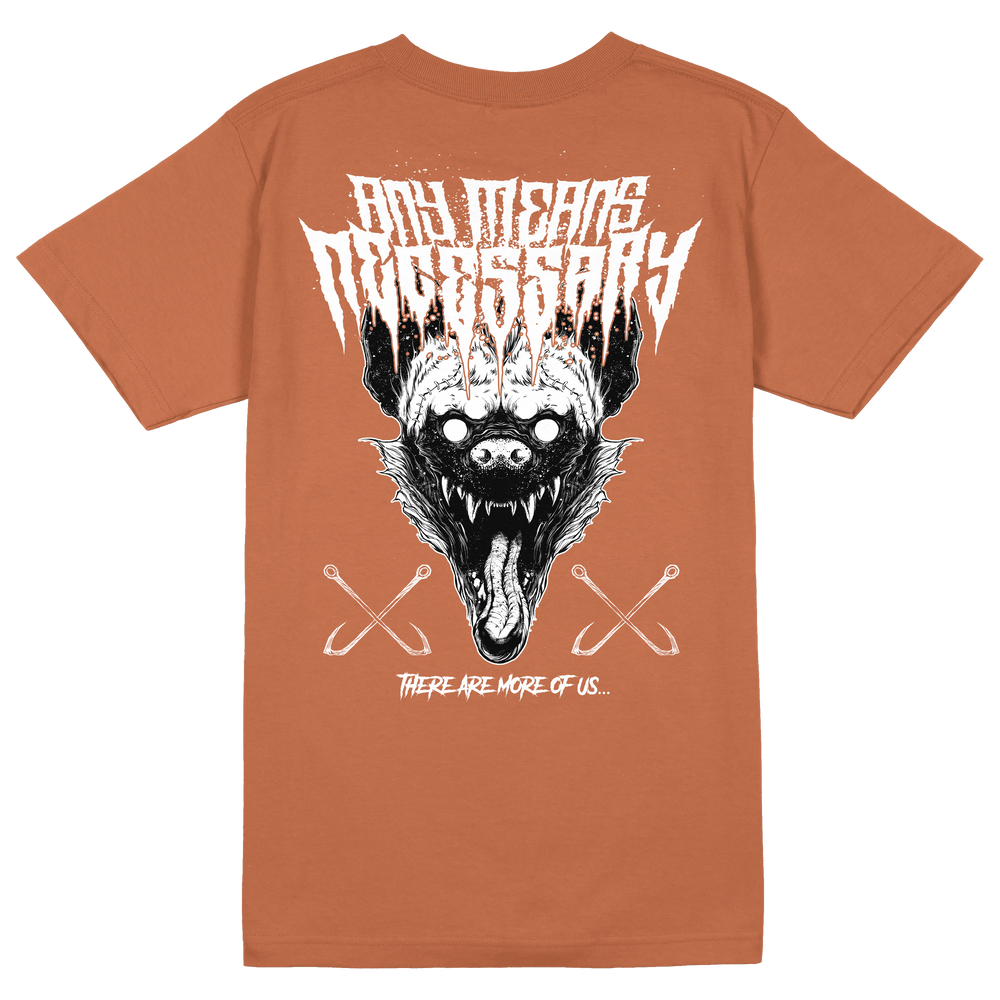 any means necessary shawn coss hooks t shirt copper back