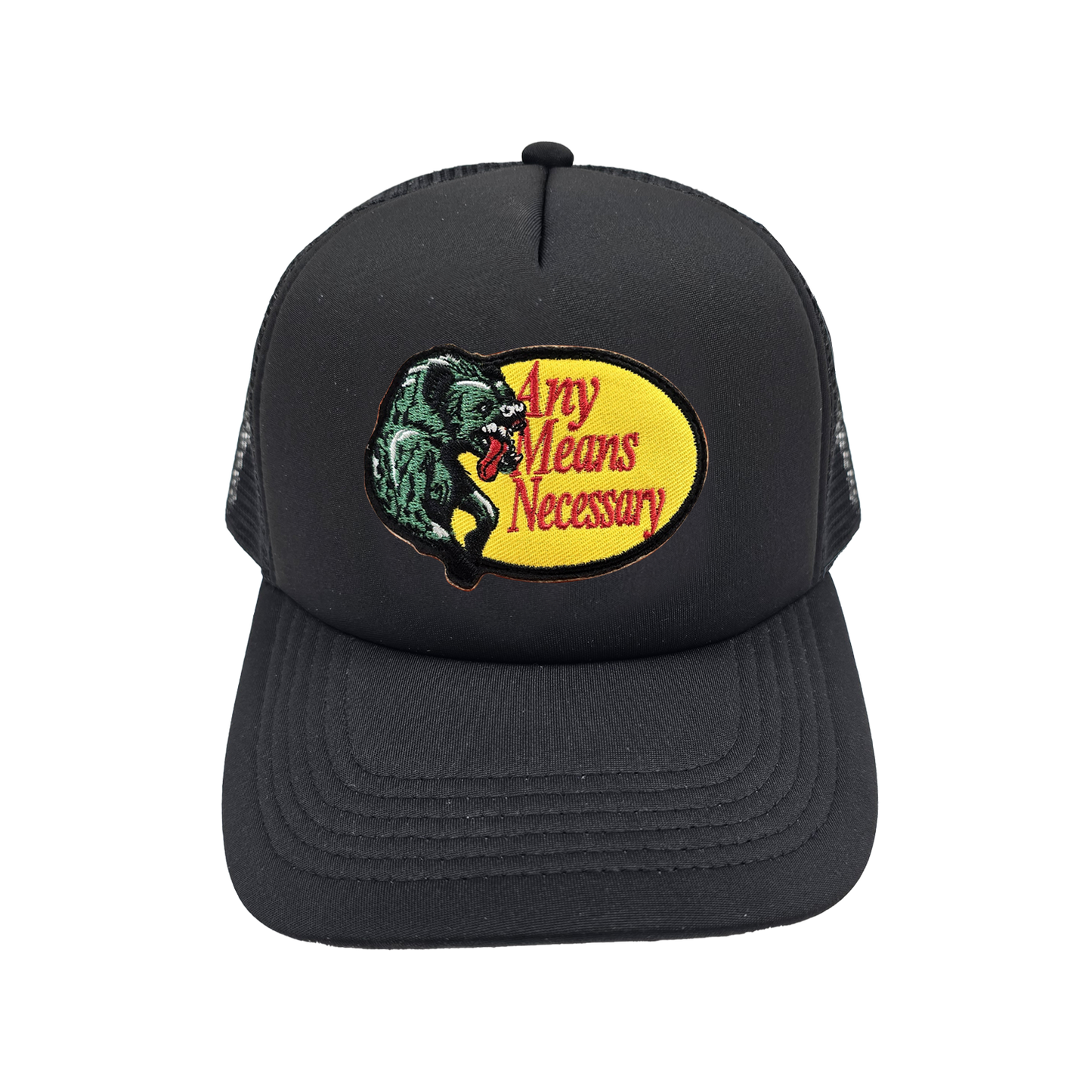 any means necessary shawn coss hyena pro bass pro mesh foam trucker hat black front