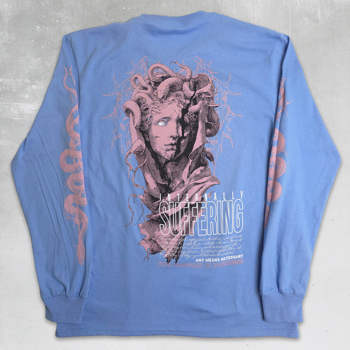 Internal Suffering Long Sleeve T-Shirt Carolina Blue
