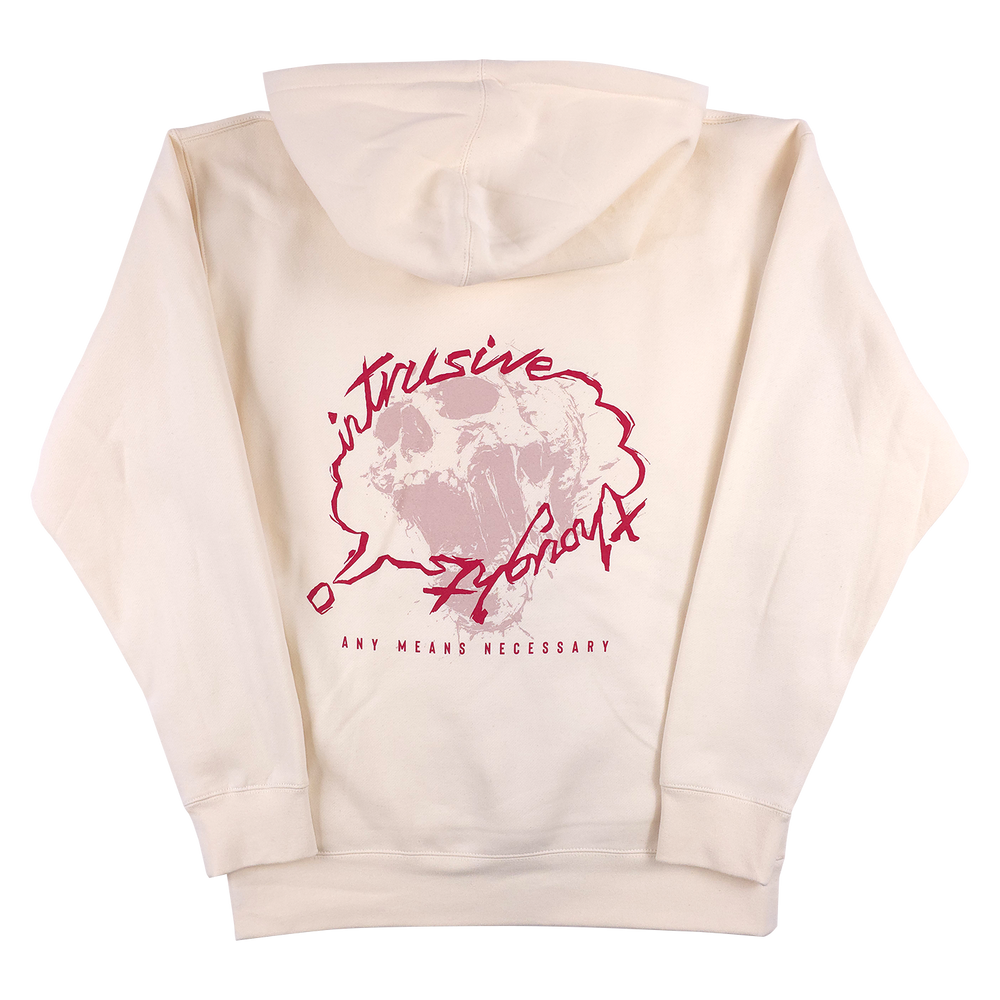 any means necessary shawn coss intrusive thoughts pullover hoodie bone back