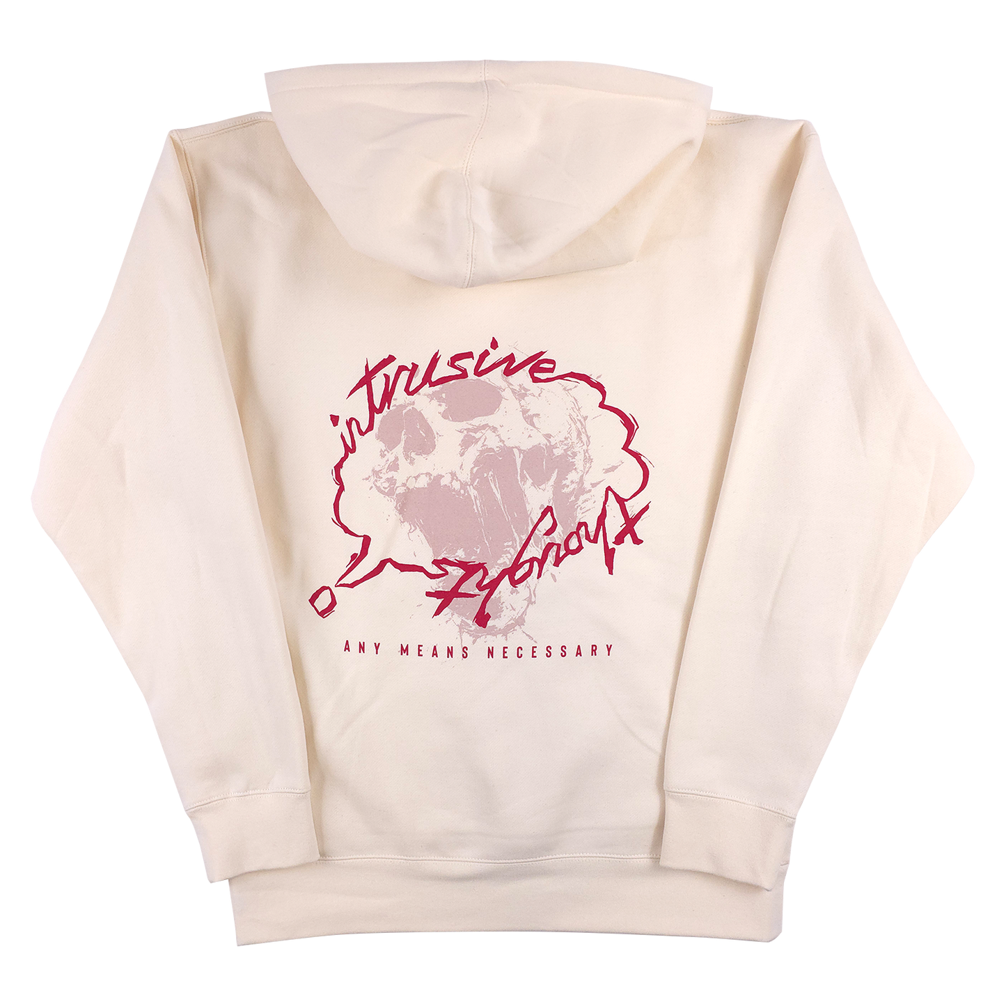 any means necessary shawn coss intrusive thoughts pullover hoodie bone back