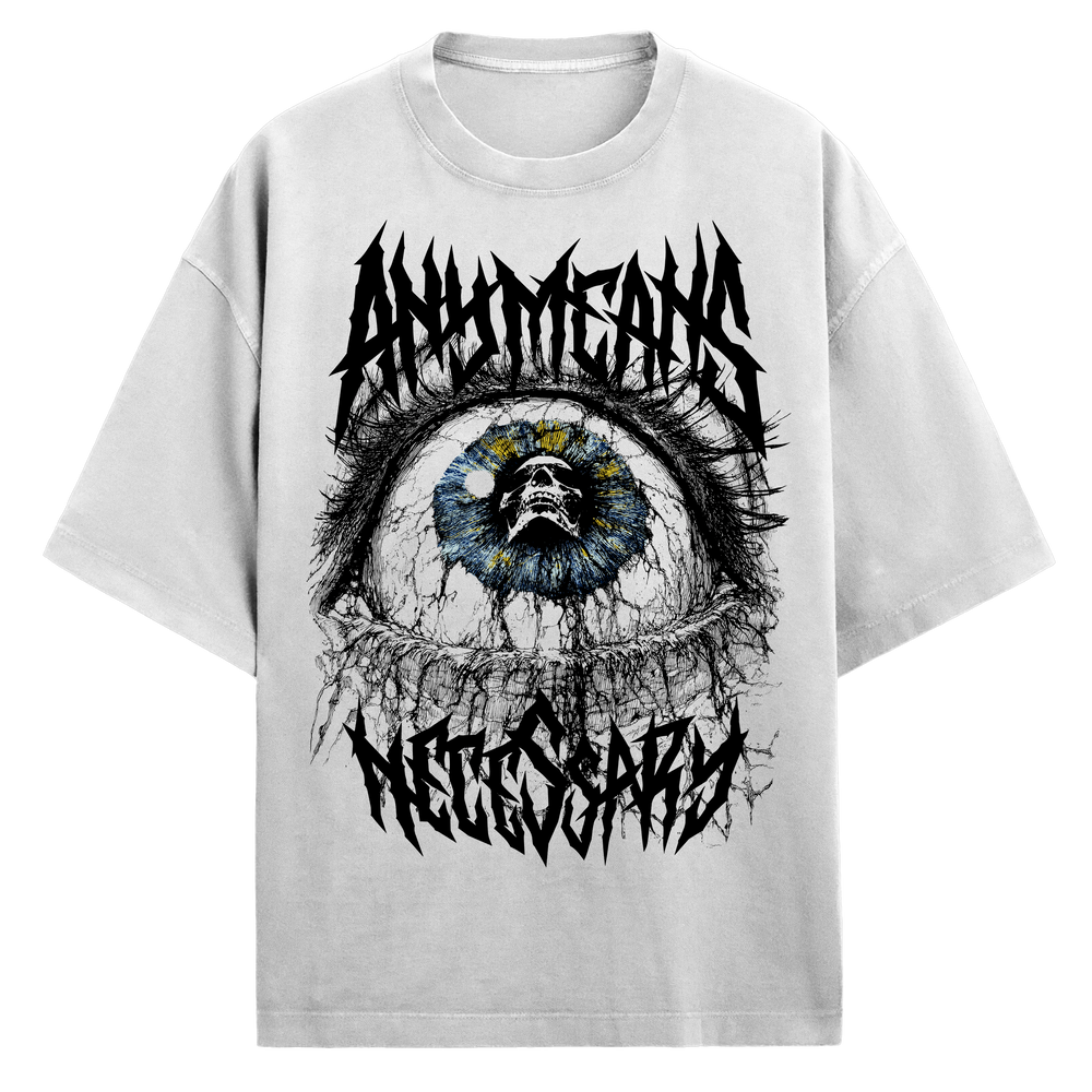 IRIS WHITE ANY MEANS NECESSARY T SHIRT 