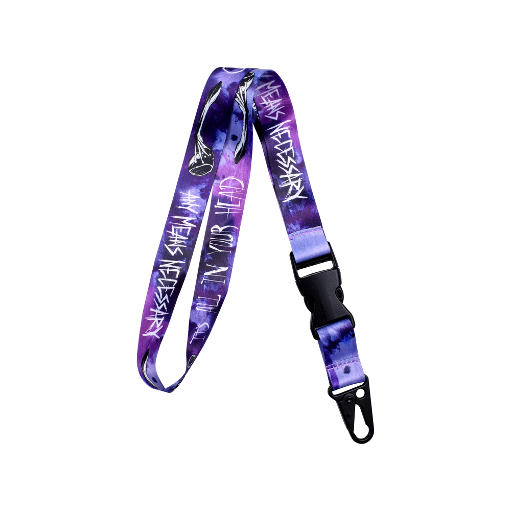 any means necessary poster shawn coss it's all in your head lanyard purple