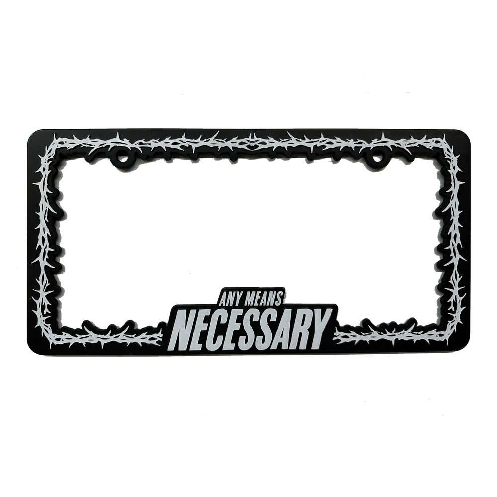 any means necessary shawn coss thorns license plate holder 