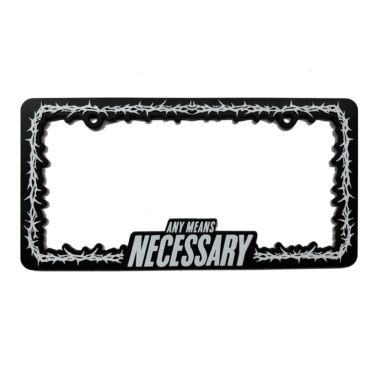 any means necessary shawn coss thorns license plate holder 