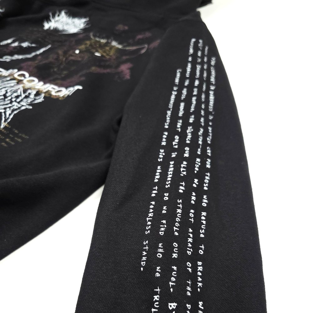 
                      
                        any means necessary shawn coss mantra hyena zip up hoodie black sleeve
                      
                    