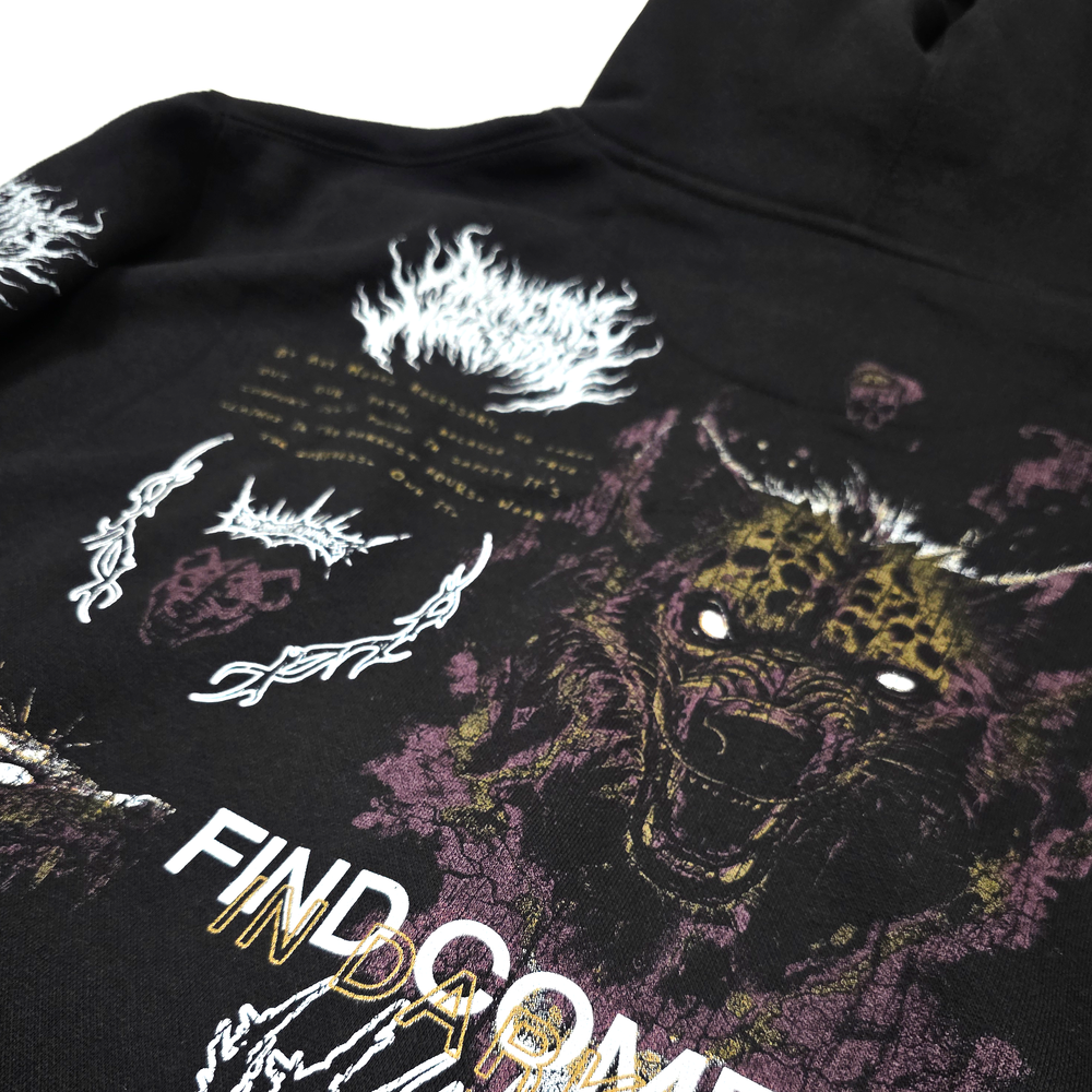 
                      
                        any means necessary shawn coss mantra hyena zip up hoodie black up close back
                      
                    