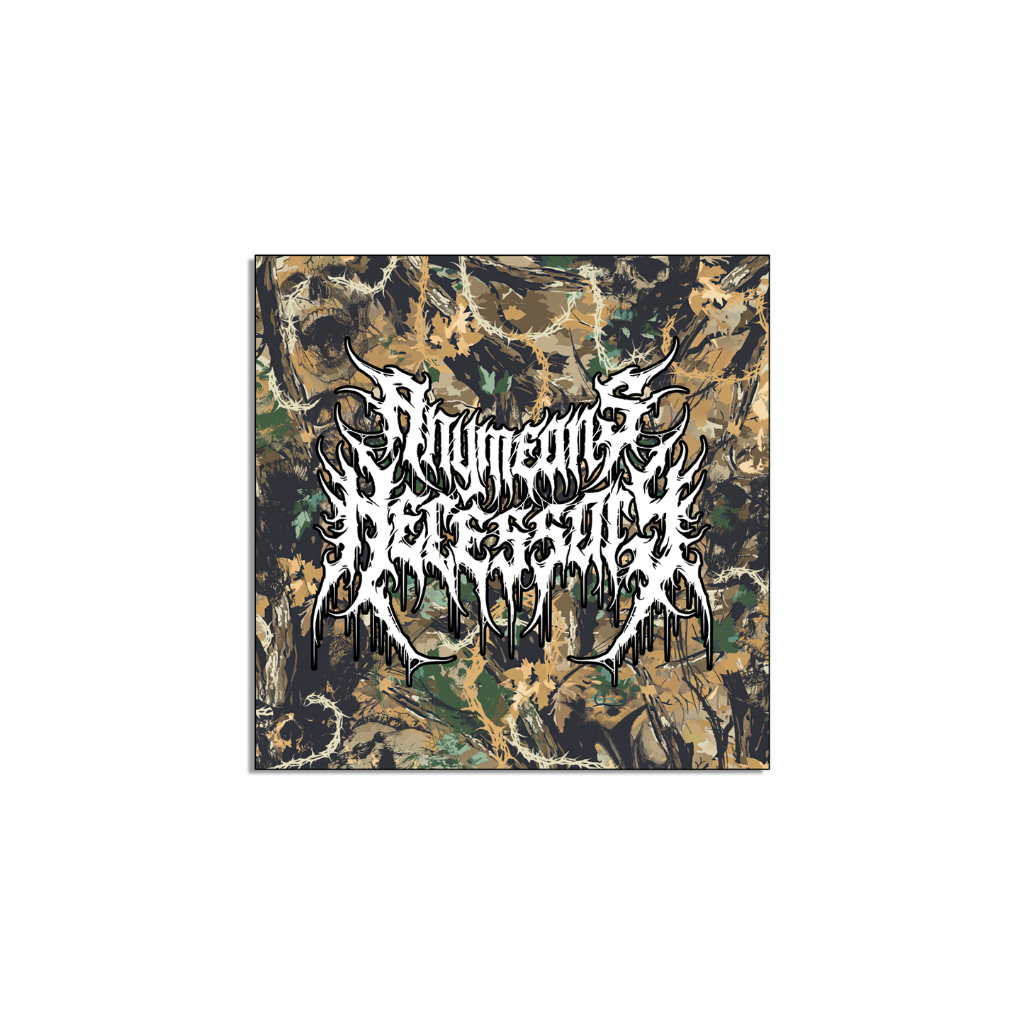 any means necessary shawn coss mayhem camo die cut sticker