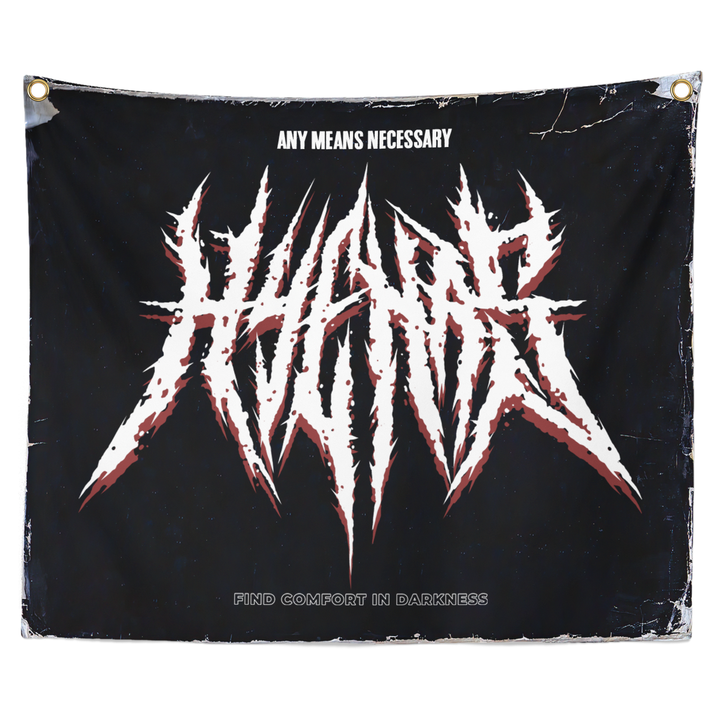 any means necessary shawn coss metal hyenas tapestry banner flag