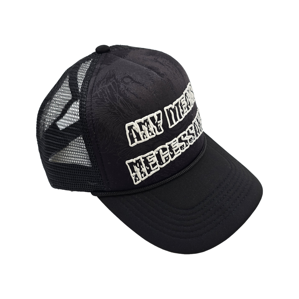 any means necessary shawn coss savage mesh foam trucker hat black