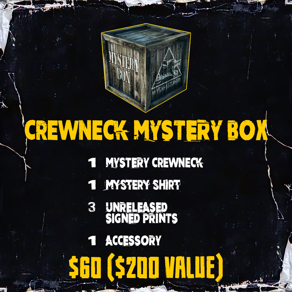 any means necessary shawn coss mystery box shirt and crewneck