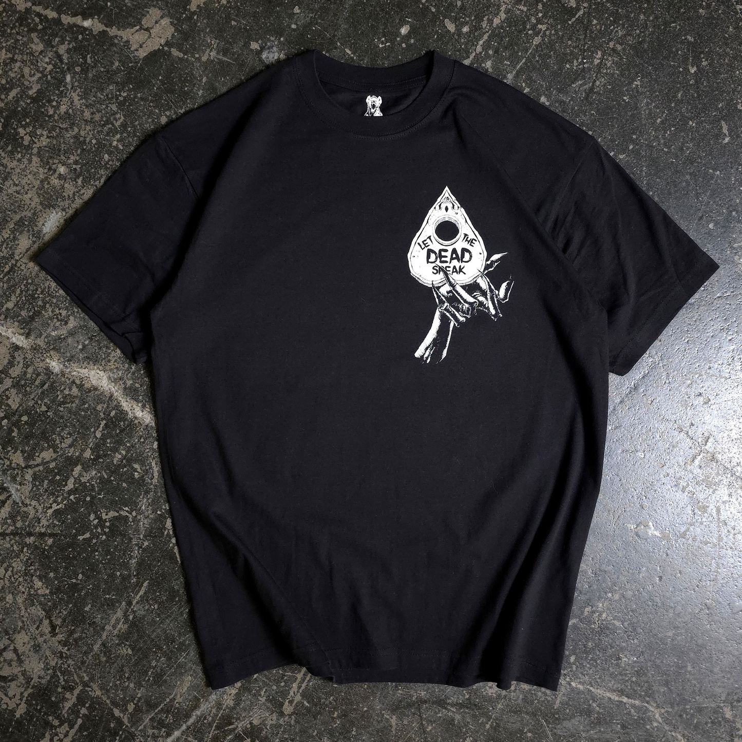 any means necessary shawn coss ouija t shirt black front