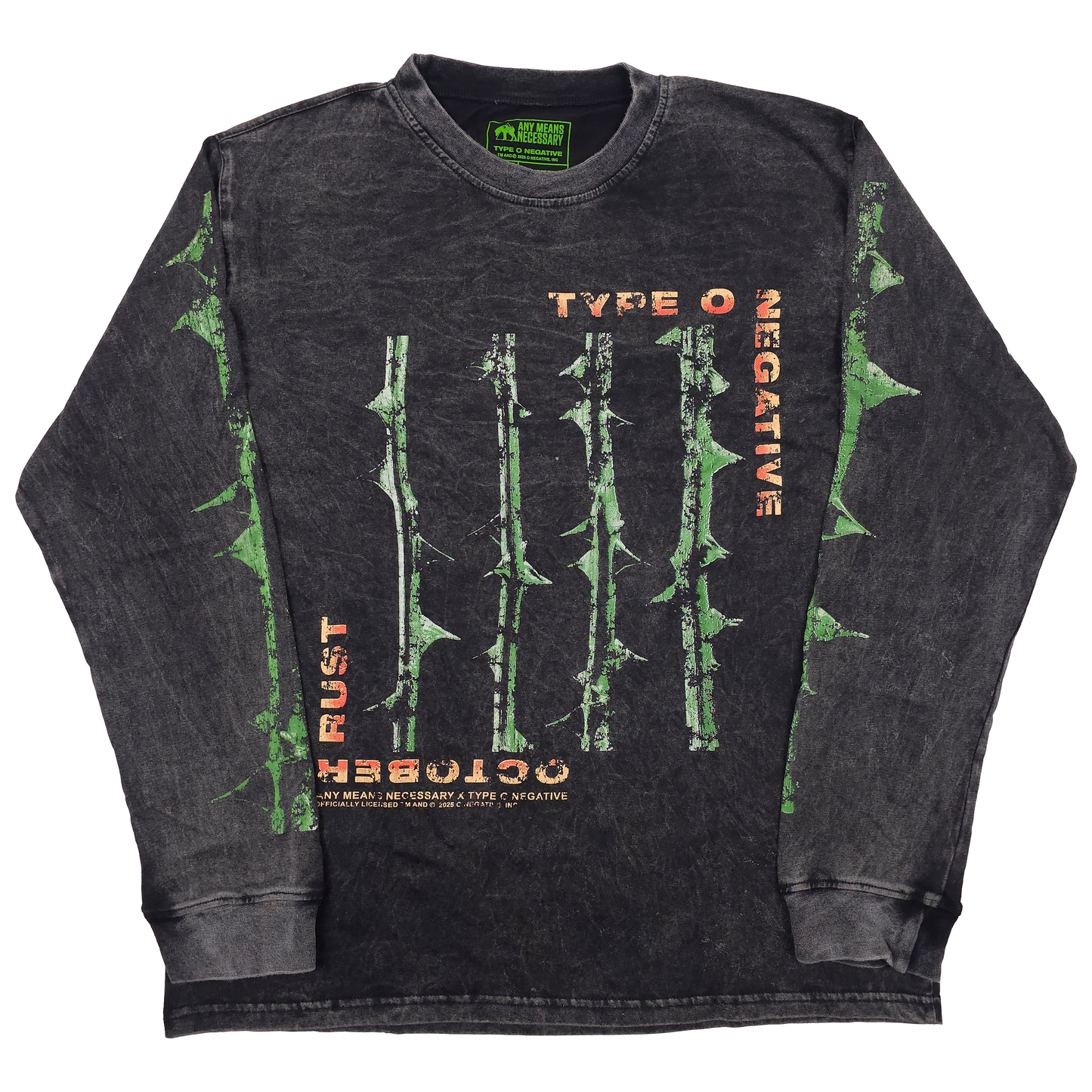 October Rust Long Sleeve T-Shirt Vintage – Any Means Necessary Clothing