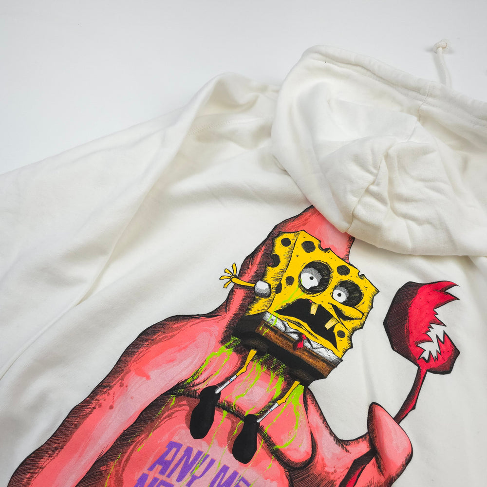 
                      
                        any means necessary shawn coss patrick spongebob squarepants pullover hoodie vintage white back up close
                      
                    