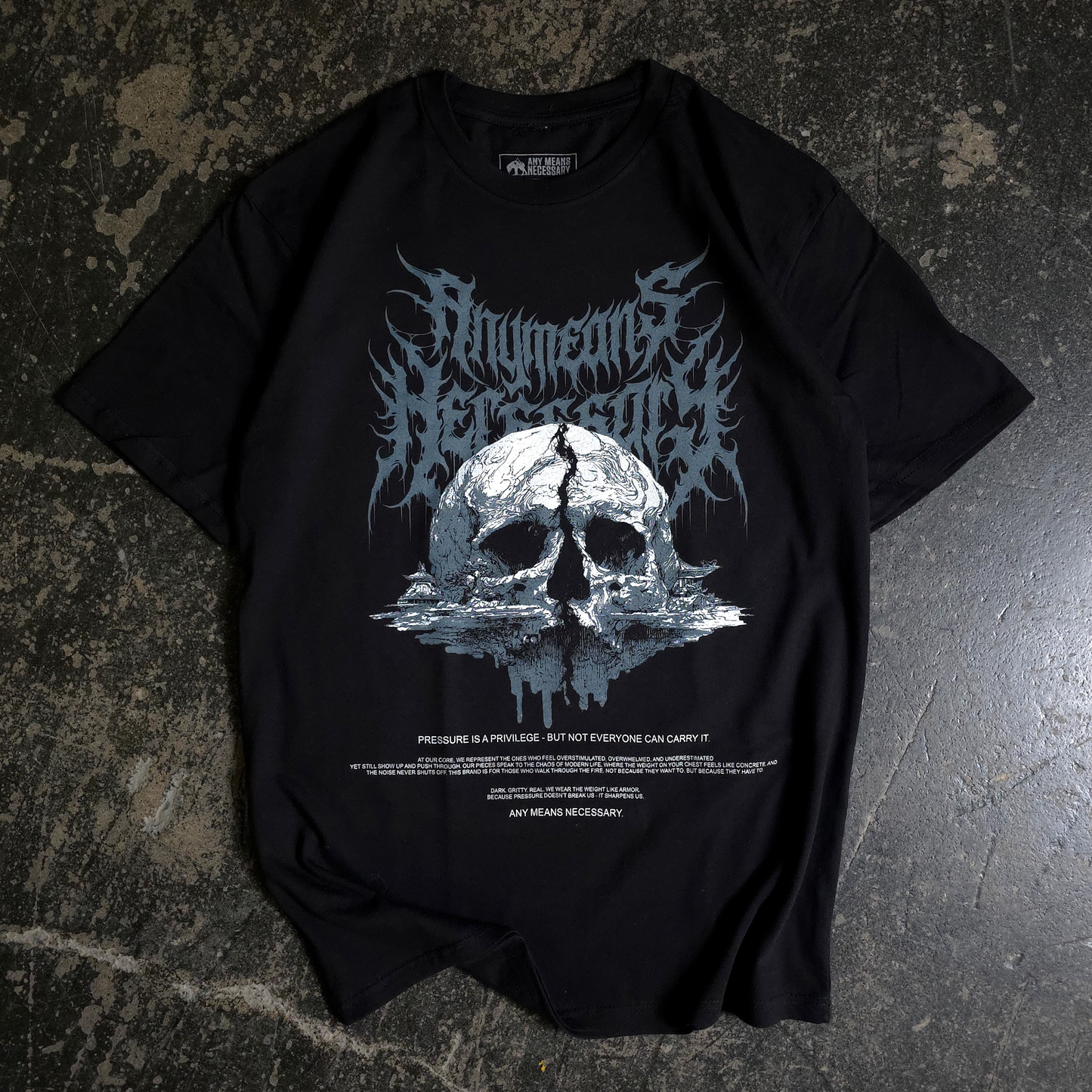 any means necessary shawn coss pressure is a privilege t shirt black 