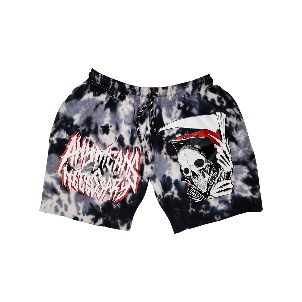 any means necessary shawn coss reaper shorts clouds tie dye