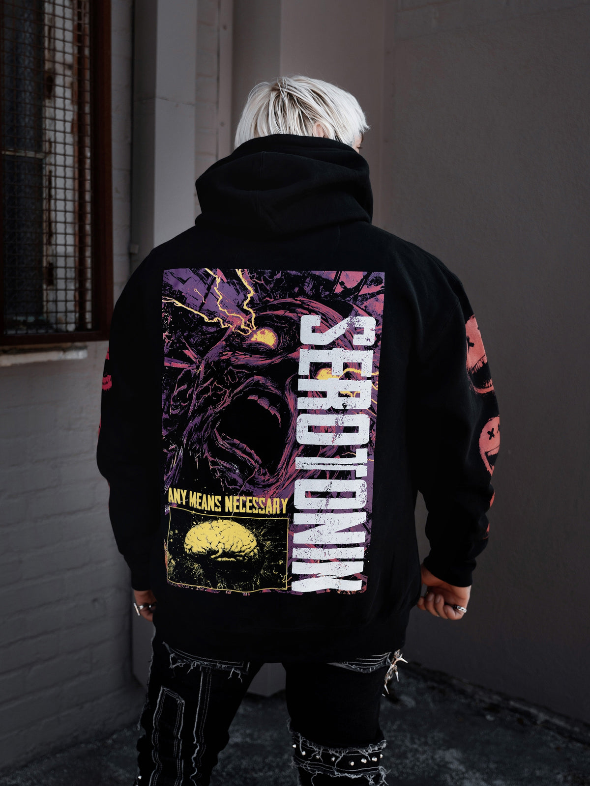 Serotonin Pullover Hoodie Black