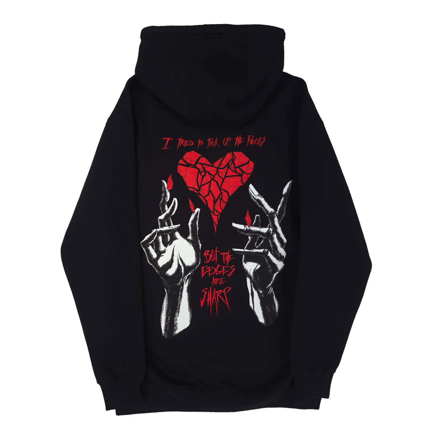 any means necessary shawn coss sharp edges pullover hoodie black back