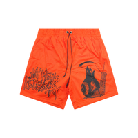 Slow Death Mesh Shorts Orange