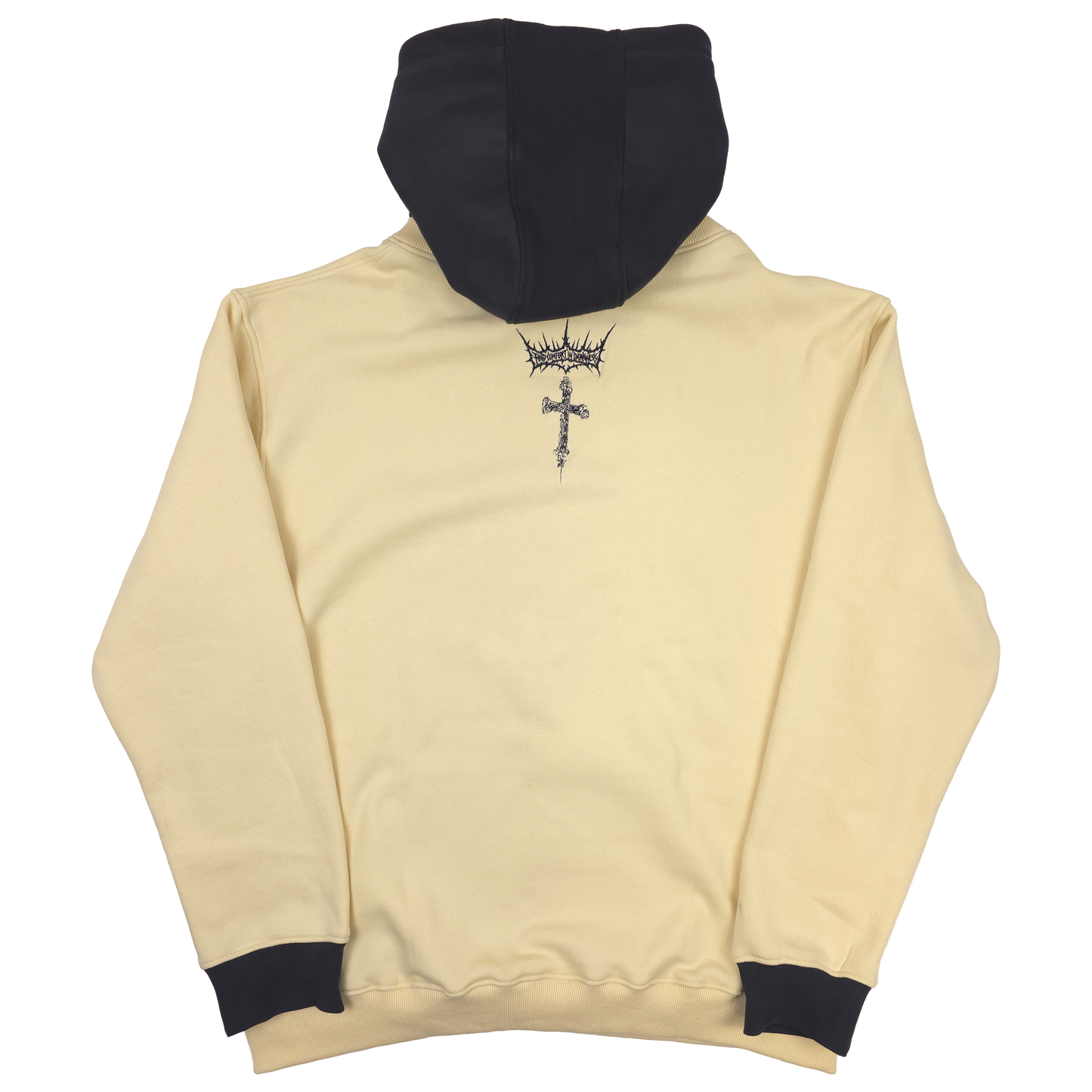 any means necessary shawn coss sigil pullover hoodie cream back
